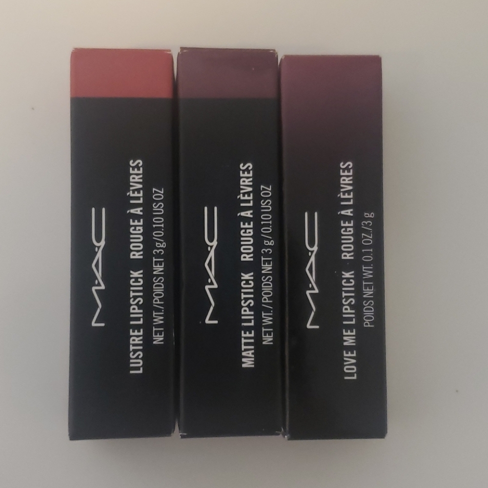 Set of 3 Mac lipstick